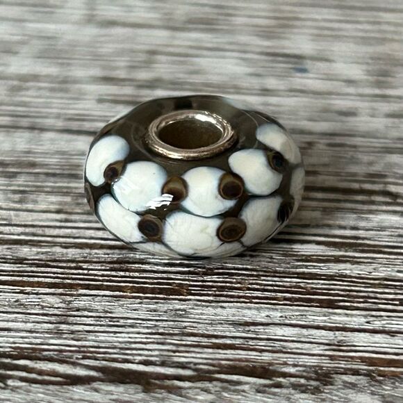 TROLLBEADS Gray & Cream Unique LAA 925S NEW! The Bead before the ‘Harvest’ - Picture 4 of 7